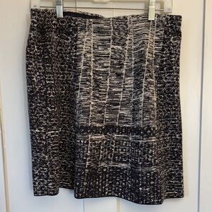NIC+ZOE Textured Black and White Pencil Skirt
